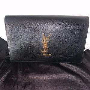 Saint Laurent KATE CLUTCH IN LEATHER